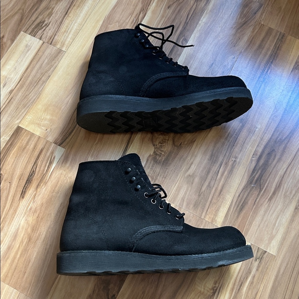 Red Wing 1989 Men's Black Rough Out Suede Boots Limited Edition United Arrows - Picture 6 of 8